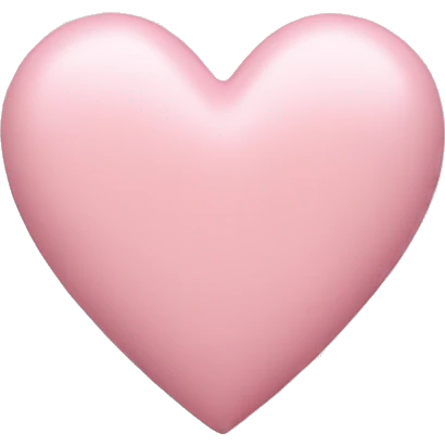 Powder pink heart emoji
