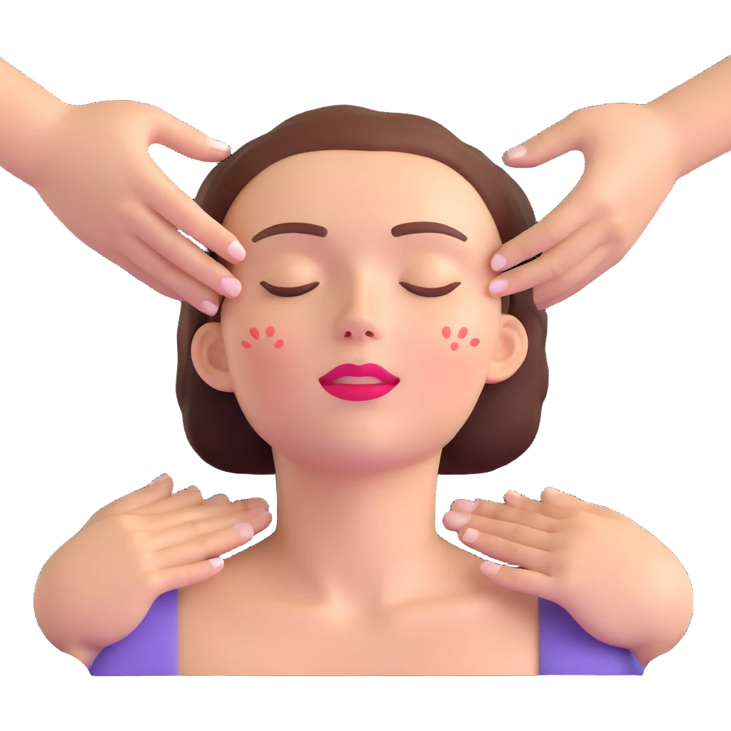 woman face massage emoji