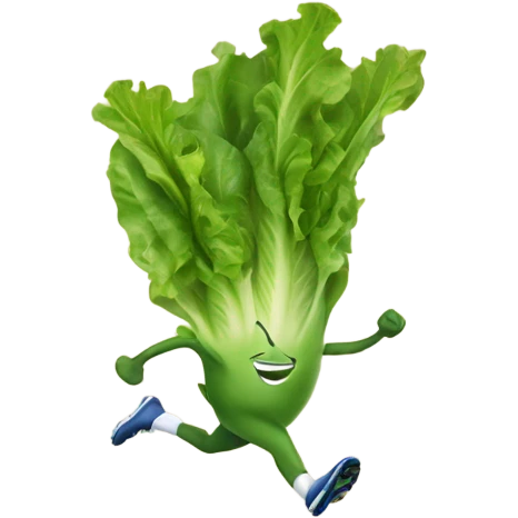 sprinting lettuce joyfully  emoji
