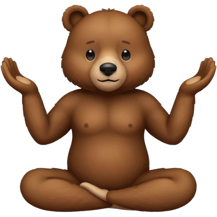 bear doing pilates yoga emoji