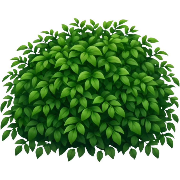 A dense bush with dark leaves and a curved organic shape. emoji