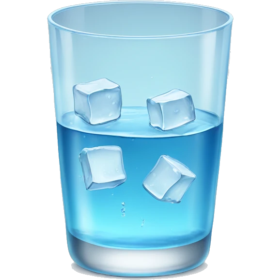 Glass of water with ice cubes  emoji
