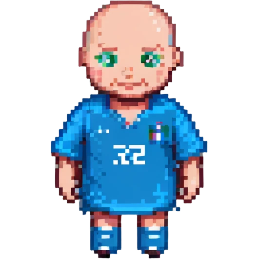 bald man wearing Napoli football jersey emoji