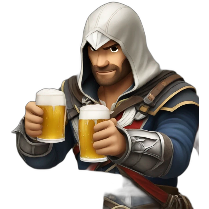 Assassinscreed-drinking-beer emoji