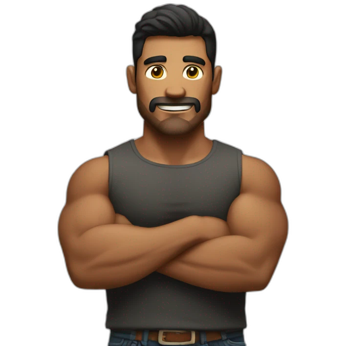 hombre muy musculoso emoji