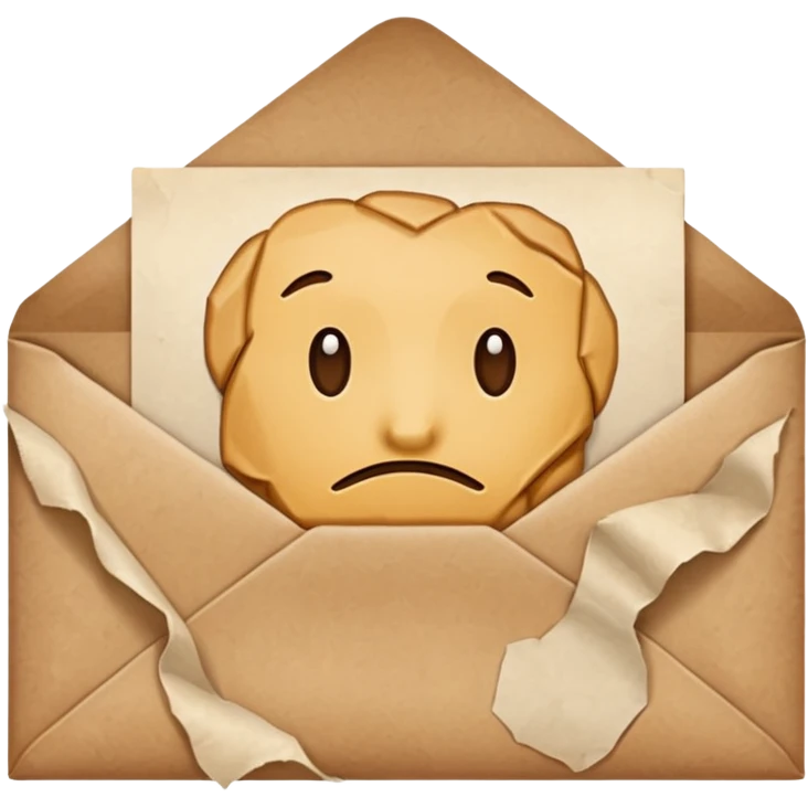 Letter with stamp on it emoji