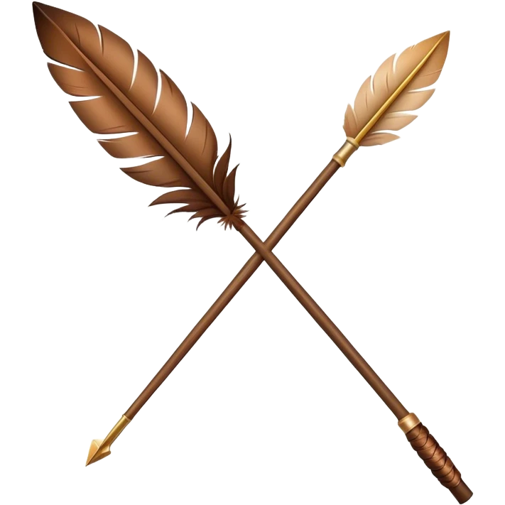 a wooden arrow with feathers emoji