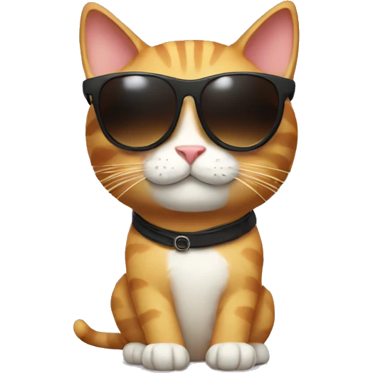 Cat with sunglasses emoji