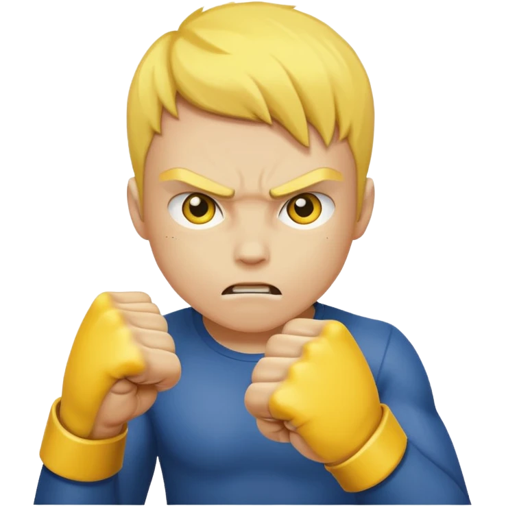 fight, yellow skin emoji