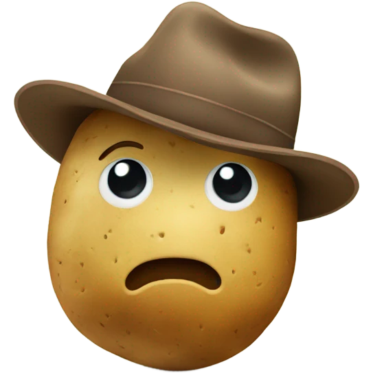 Potato with hat emoji