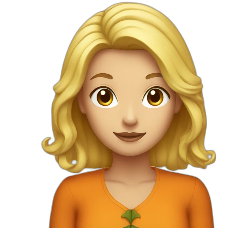 blonde pumpkin emoji