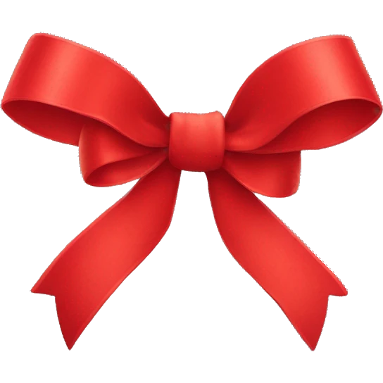 Red double bow ribbon  emoji