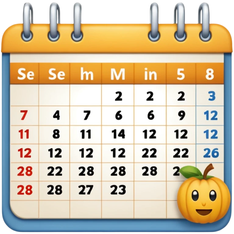 Calendar september emoji