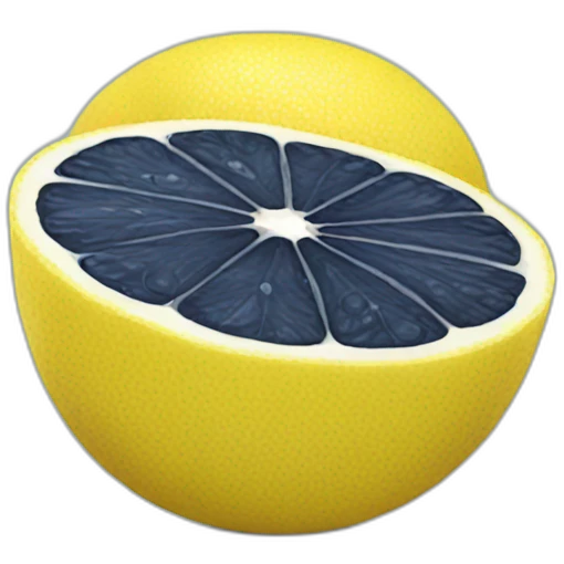 a blue lemon emoji