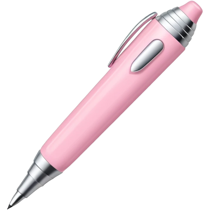 Pastel Pink Pen with heart  emoji