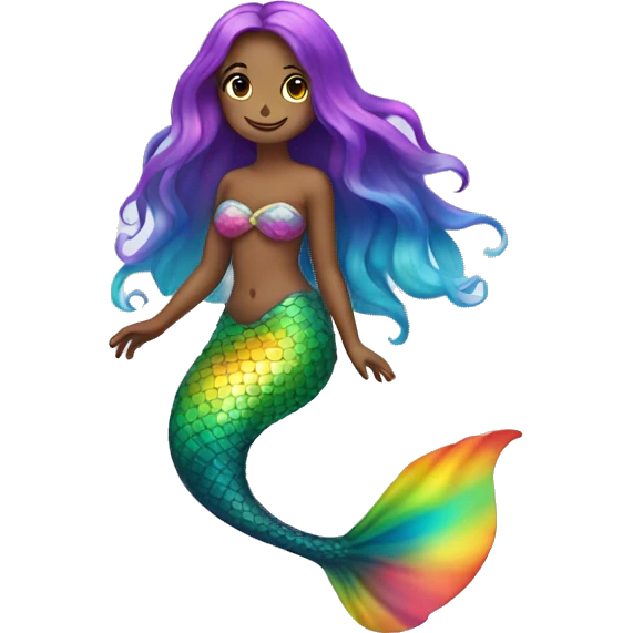 Mermaid with rainbow tail emoji