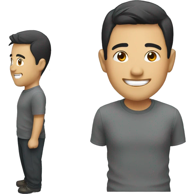 man asian smile emoji