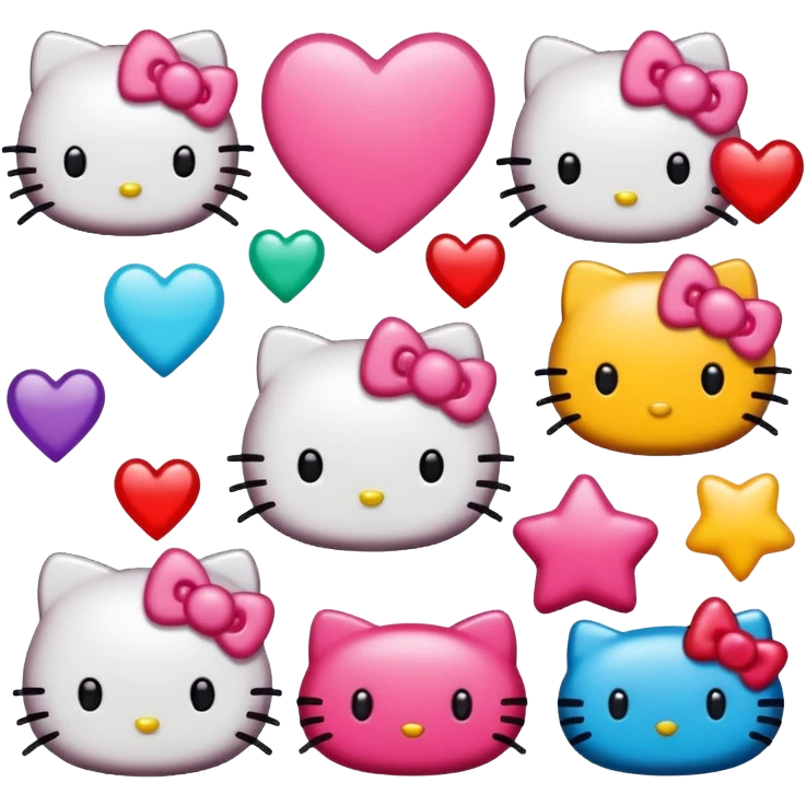 hello kitty stickers  emoji