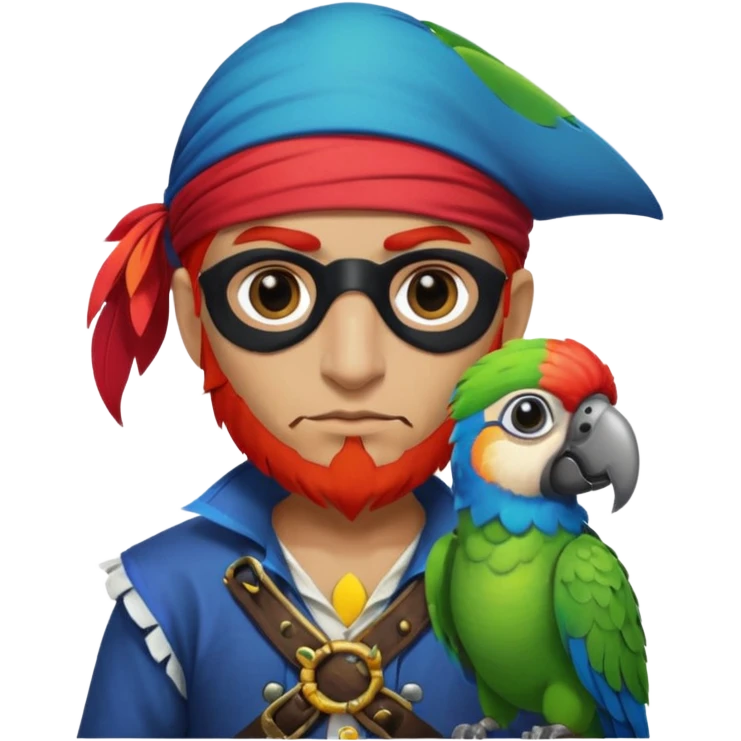 pirate and parrot emoji