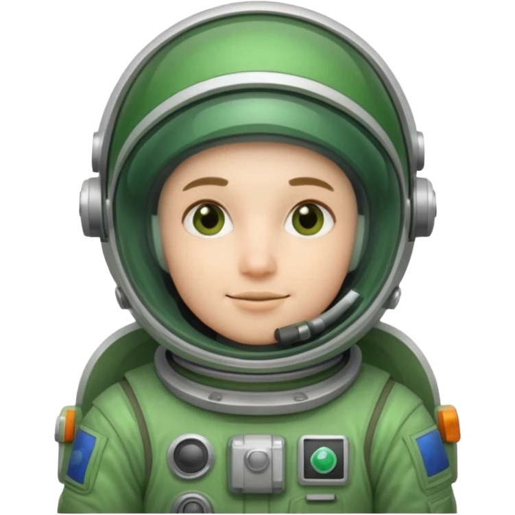Engineer in an green astronaut suit emoji