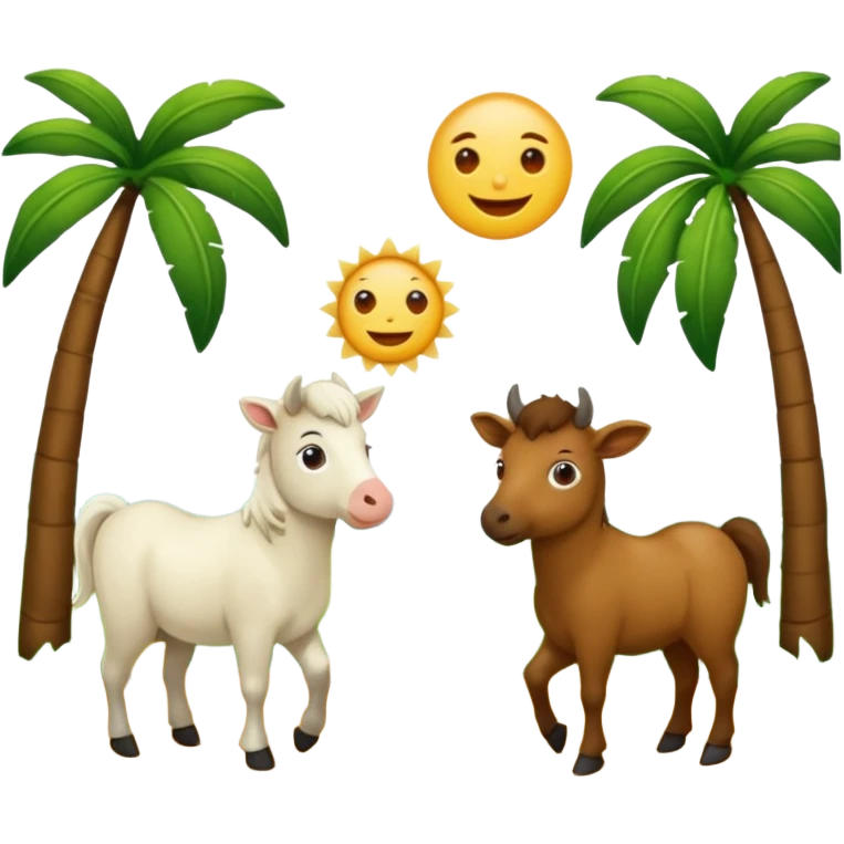 Equinos, fazenda, gado, ração  emoji