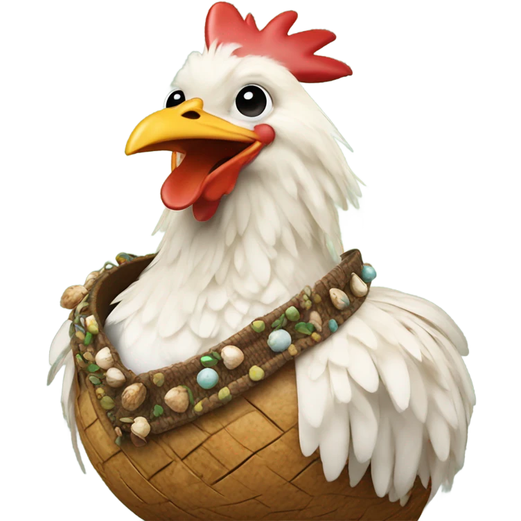 Chicken with coconut bra  emoji