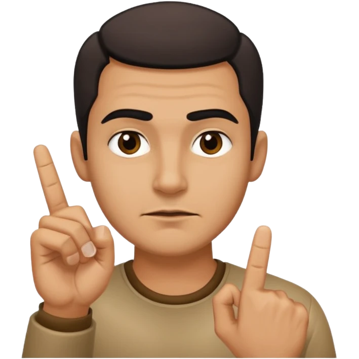 hombre con dedo diciendo no emoji