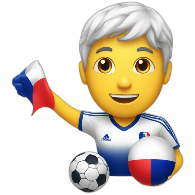 French soccer supporter emoji