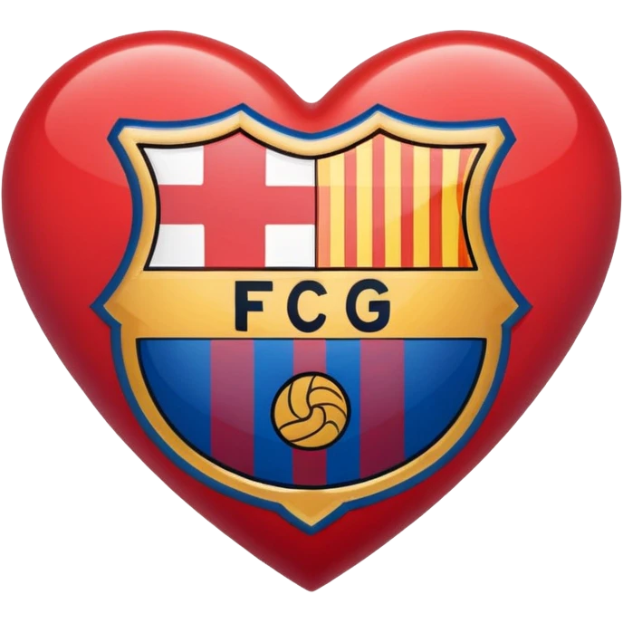 Barcelona Logo in heart emoji