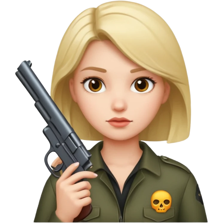 Girl with gun emoji