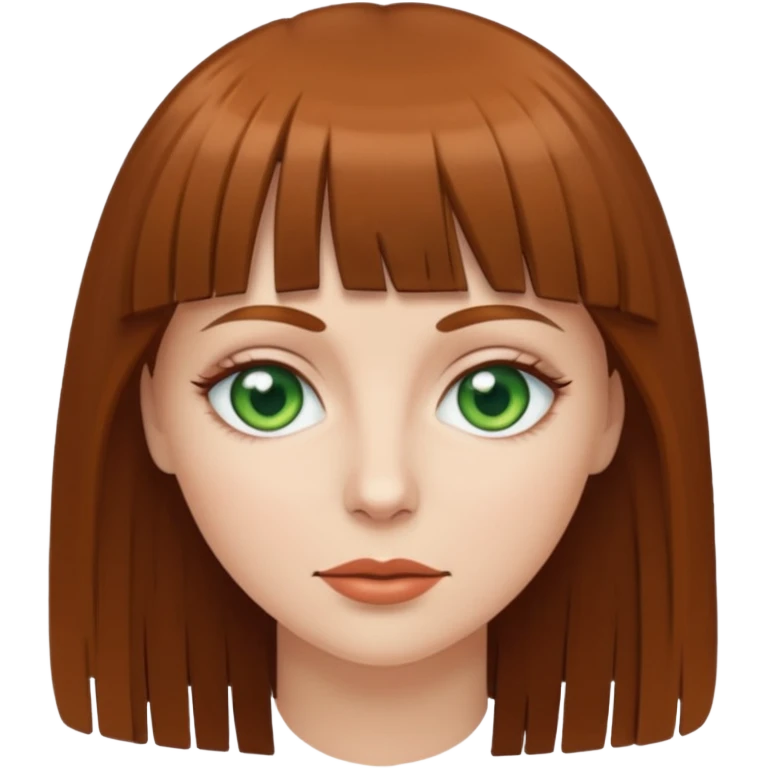 White women with a brown fringe emoji