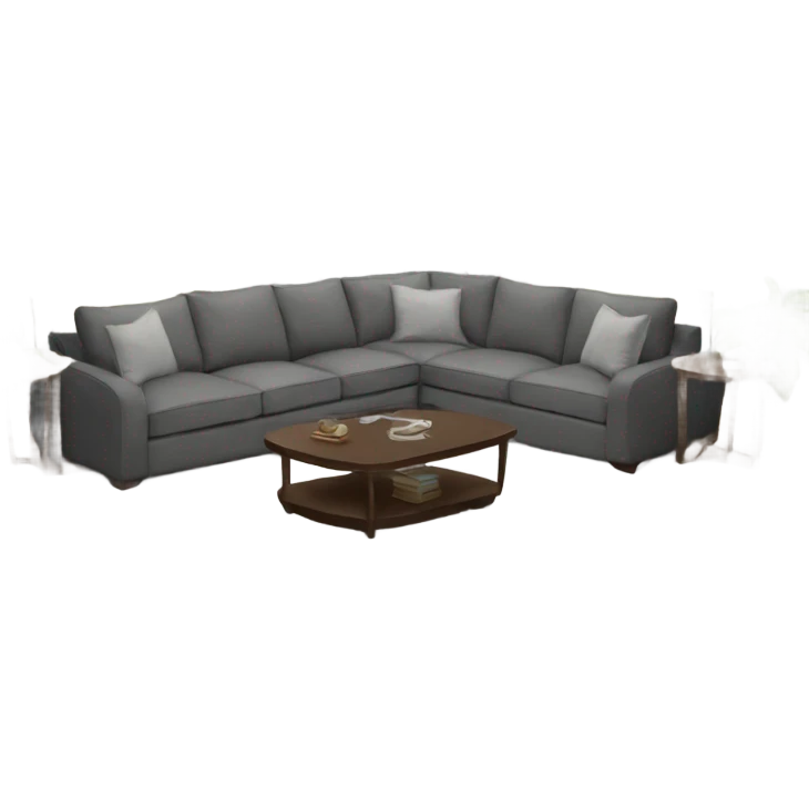 Living room sectional gray realistic  emoji