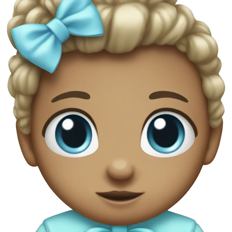 Baby blue bow emoji