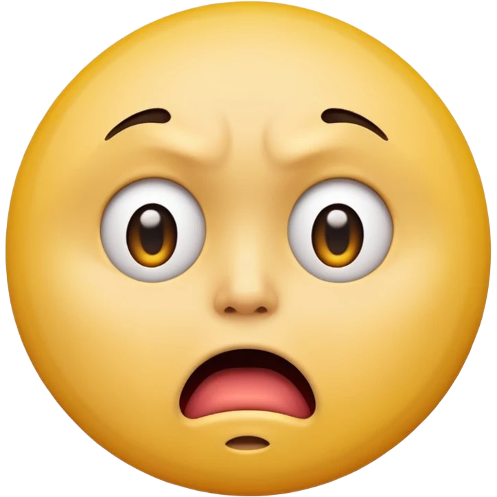 Can you make a shocked face that kinda looks disgusted  make it one of the yellow ones that are circular like this 😞 emoji