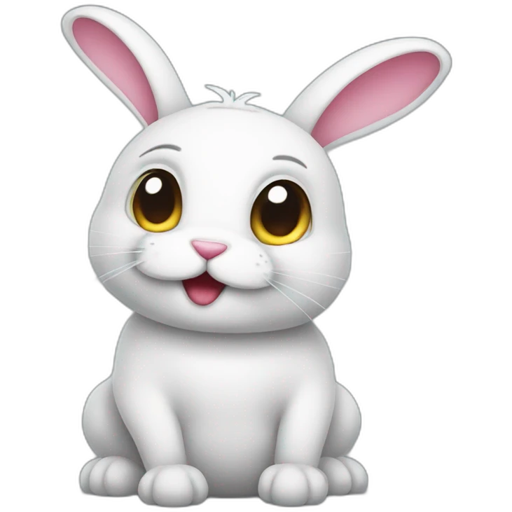 Evil cute bunny emoji