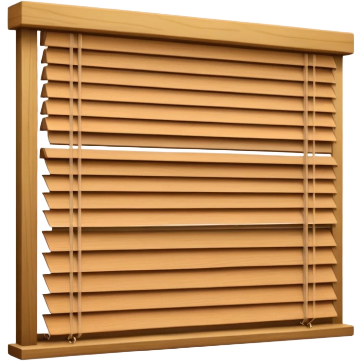 Blinds halfway opened emoji