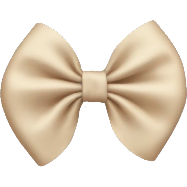 Beige bow emoji