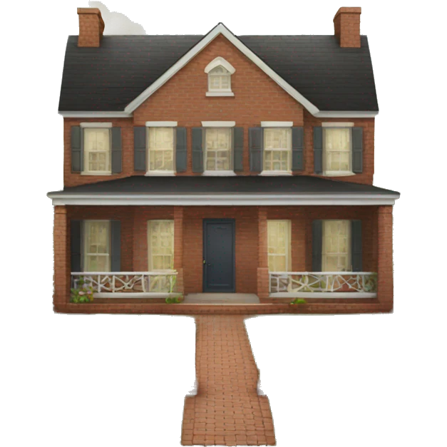 Brick house with front porch emoji