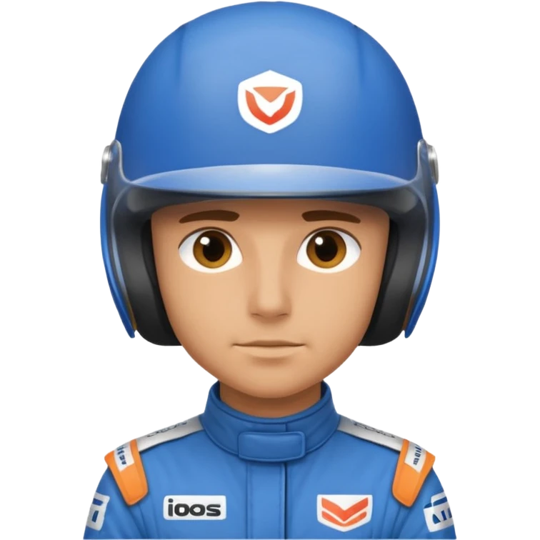 blue formula driver emoji