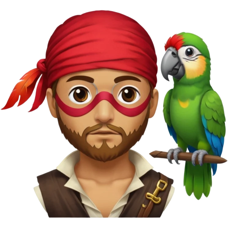 pirate and parrot emoji