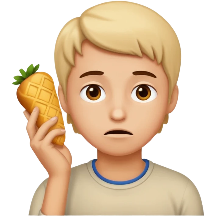a hungry person thinking about food emoji