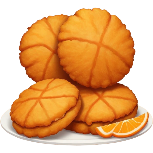Chicken nuggets with a basketball  emoji