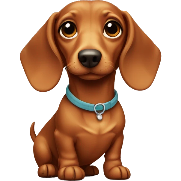 a cute dachshund  emoji