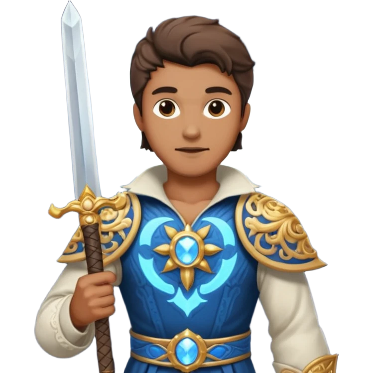 Man holding big souls moonlight sword emoji