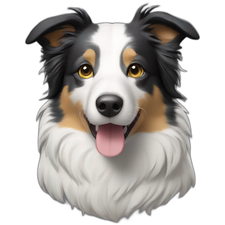 border collie blanc emoji