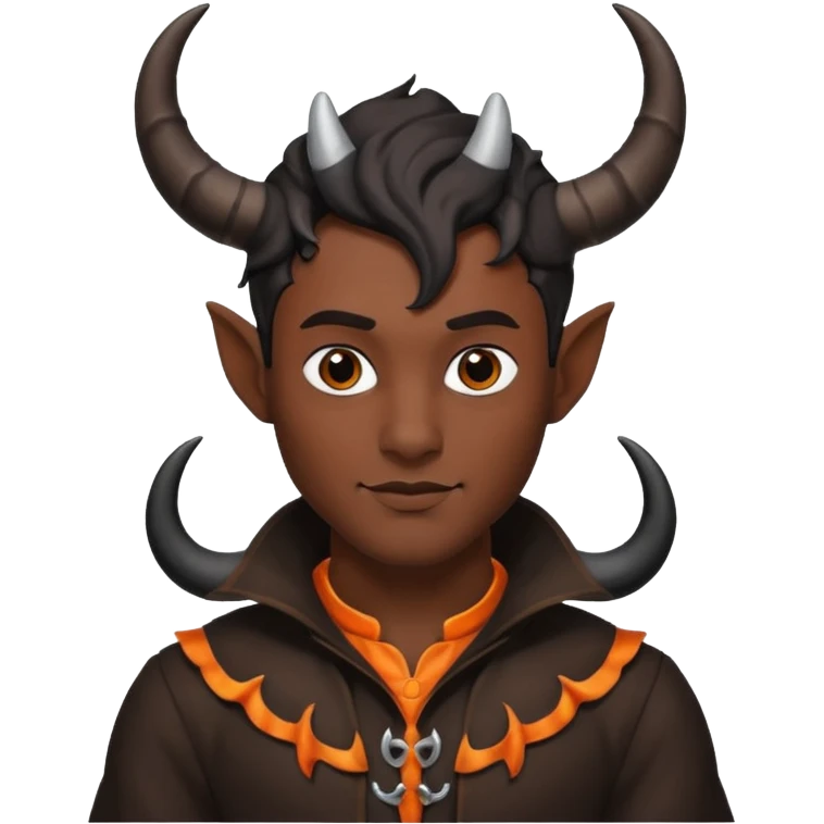 Black Horns on male halloween emoji