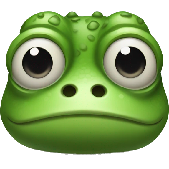 Frog emoji with moai face emoji