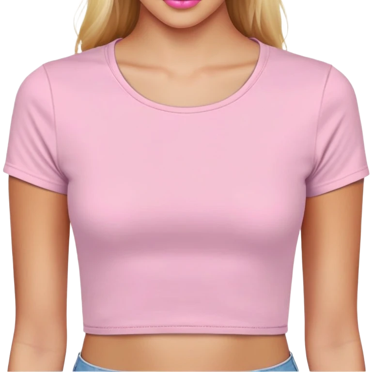 super realistic pink crop top tshirt emoji
