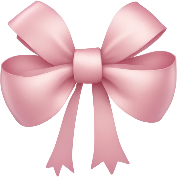 light pink ribbon bow emoji