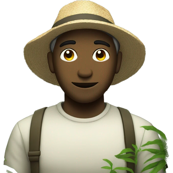 Sacco nero in una foresta emoji